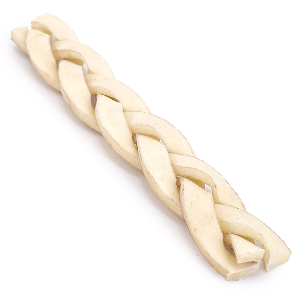 Cheek Chews, Triple Braided, Premium Beef, 5-6 Inch, 20 Pound WHOLESALE PACK - Long Lasting Dog Chews, Single Ingredient Rawhide Alternative, Angus Beef, Cleans Teeth