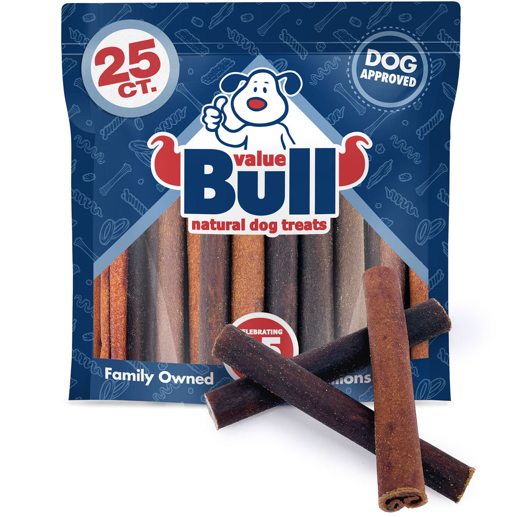 Collagen Sticks, Long Lasting Beef Dog Chews, Healthy & Safe, Jumbo 6 Inch, 25 Count - Single Ingredient, Rawhide-Free, Natural Dog Chews, Healthy for Hips, Joints, Skin & Coat