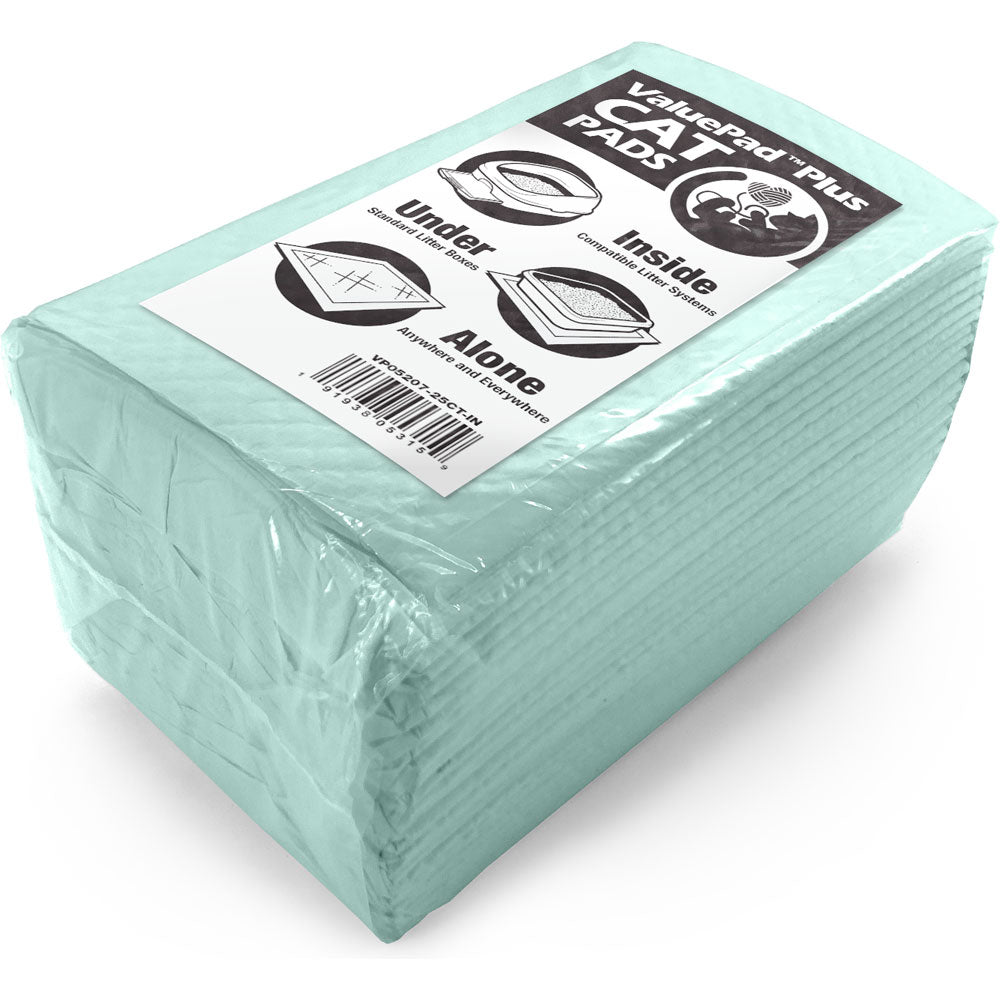 ValuePad Plus Cat Litter Pads, 16.9x11.4 Inch, Unscented, 200 Count - Breeze Compatible Refills BULK PACK - Refill for Tidy Cat Breeze Litter System, Quick-Dry, Super Absorbent Gel Cat Pads