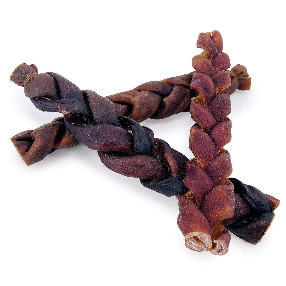 USA Collagen Sticks, Triple Braided Jumbo, Smoked Beef Chews, 11-12 Inch, 10 Count - Single Ingredient, Rawhide-Free, Natural Dog Chews, Healthy for Hips, Joints, Skin & Coat