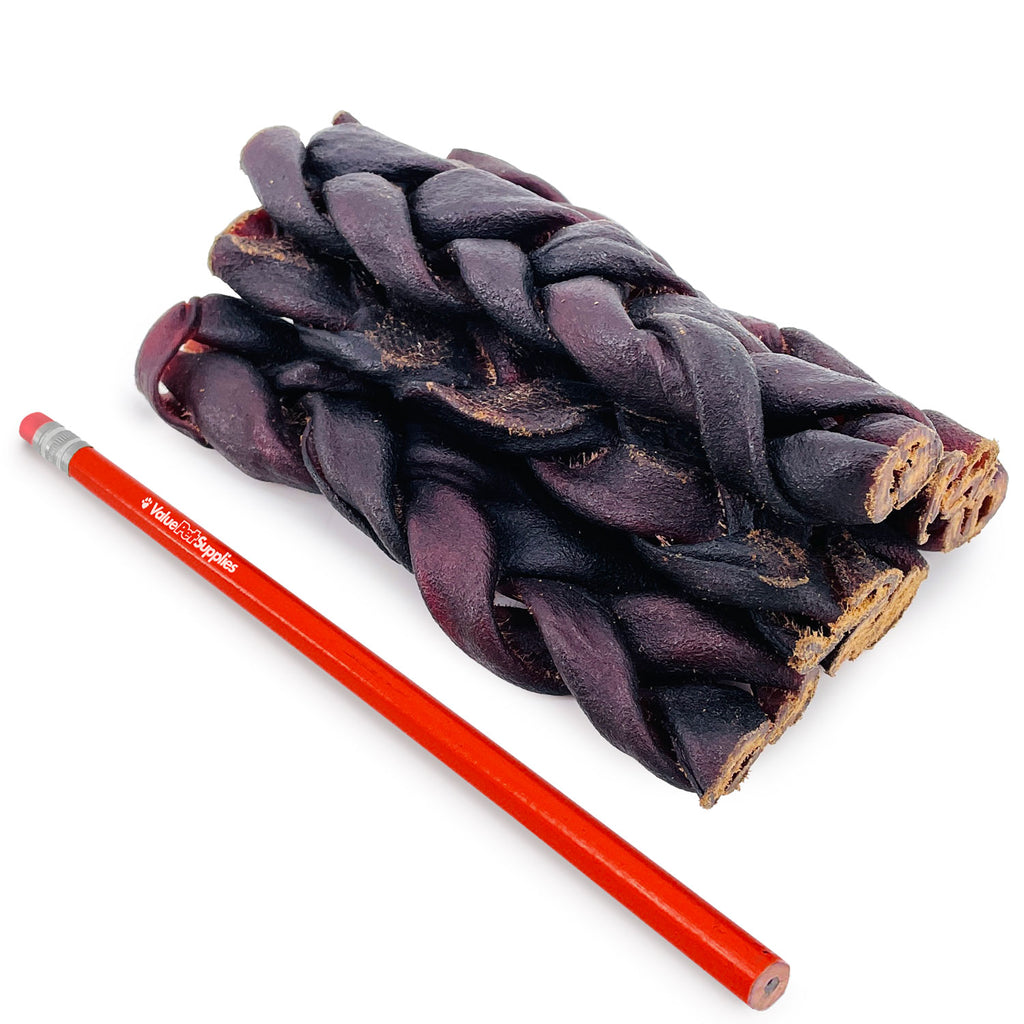 USA Collagen Sticks, Triple Braided Thick, Smoked Beef Chews, 5-6 Inch, 10 Count - Single Ingredient, Rawhide-Free, Natural Dog Chews, Healthy for Hips, Joints, Skin & Coat