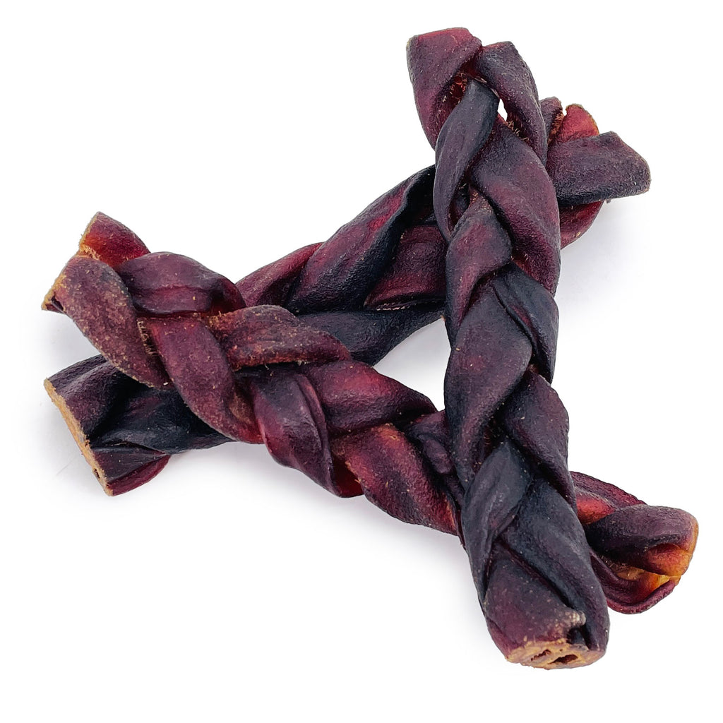 USA Collagen Sticks, Triple Braided Thick, Smoked Beef Chews, 5-6 Inch, 10 Count - Single Ingredient, Rawhide-Free, Natural Dog Chews, Healthy for Hips, Joints, Skin & Coat