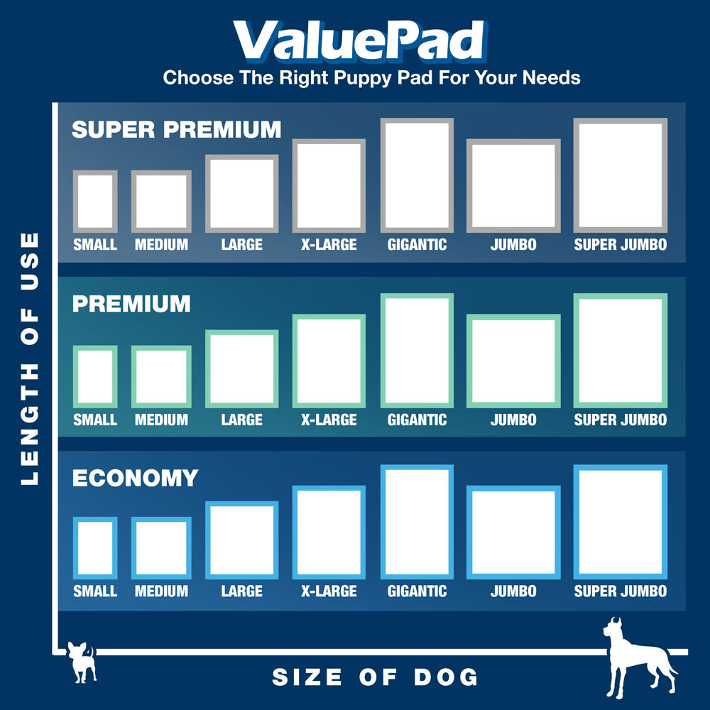 ValuePad Plus Puppy Pads, Extra Large 28x36 Inch, 200 Count BULK PACK - Premium Pee Pads for Dogs, Tear Resistant, Super Absorbent Polymer Gel Core, 5-Layer Design