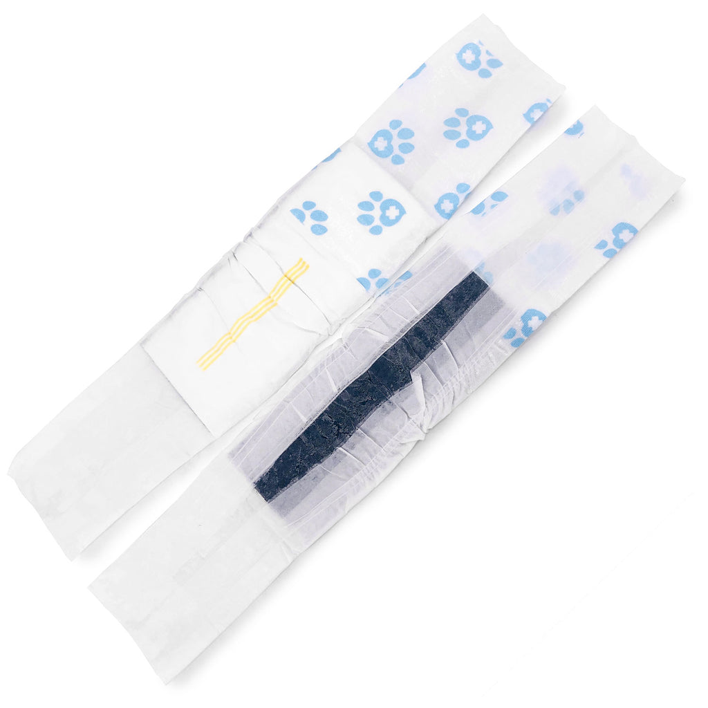 ValueWrap Male Wraps, Disposable Dog Diapers, Carbon, 1-Tab Small, 288 Count BULK PACK - Activated Charcoal, Snag-Free Fastener, Leak Protection, Wetness Indicator