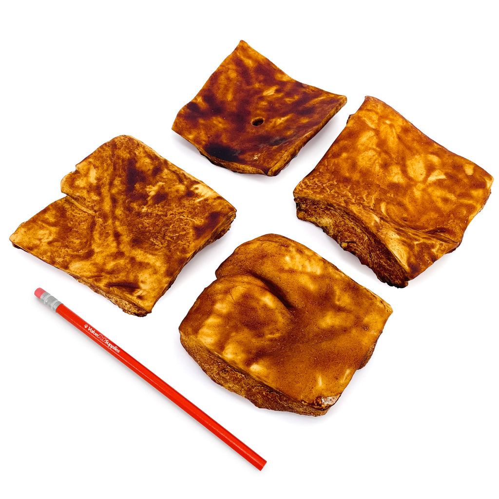 Beef Cheek Chips for Dogs, Jumbo 4-5 Inch, Beef Flavored, 10 Pound BULK PACK - All Natural Rawhide Alternative, Long Lasting for Aggressive Chewers, Easily Digestible, Cleans Teeth