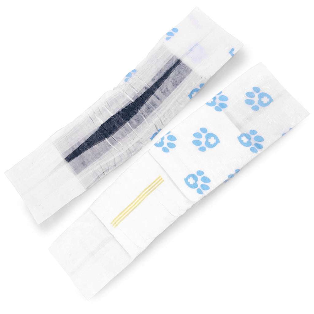 ValueWrap Male Wraps, Disposable Dog Diapers, Carbon, 1-Tab Extra Small, 288 Count BULK PACK - Activated Charcoal, Snag-Free Fastener, Leak Protection, Wetness Indicator