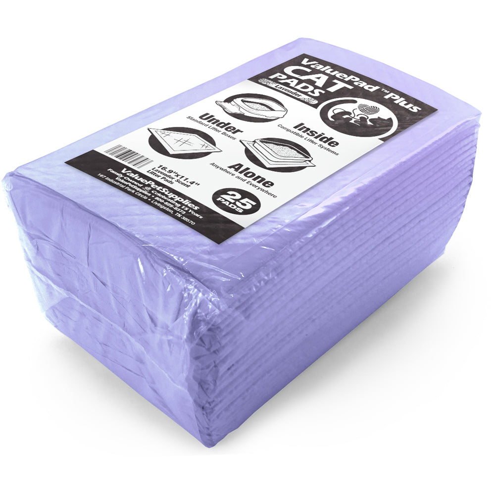 ValuePad Plus Cat Litter Pads, 16.9x11.4 Inch, Lavender Scent, 200 Count - Breeze Compatible Refills BULK PACK - Refill for Tidy Cat Breeze Litter System, Quick-Dry, Super Absorbent Gel Cat Pads
