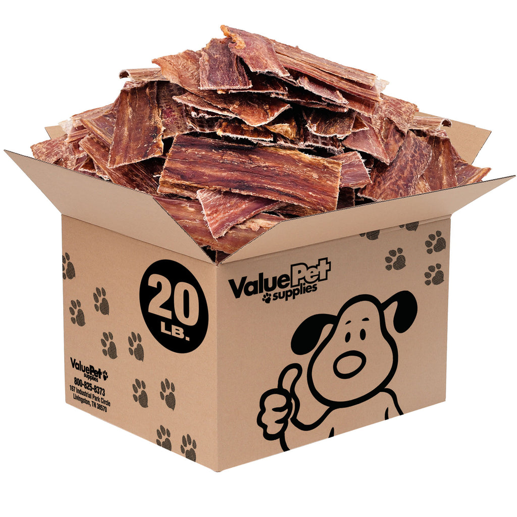 Beef Jerky Gullet Sticks for Dogs, 20 Pound WHOLESALE PACK - Premium Dog Taffy Chews, Healthy Joint Glucosamine Jerky, Puppy Teething Treat, Beef Esophagus Dog Treats, Chondroitin Joint Support